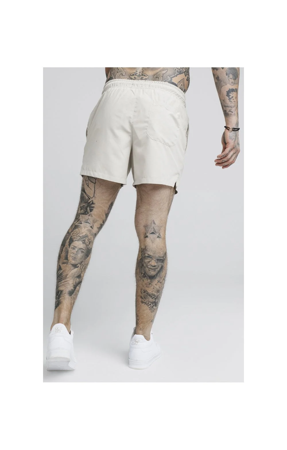 SikSilk Standard Swim Shorts – Light Beige - Image 3