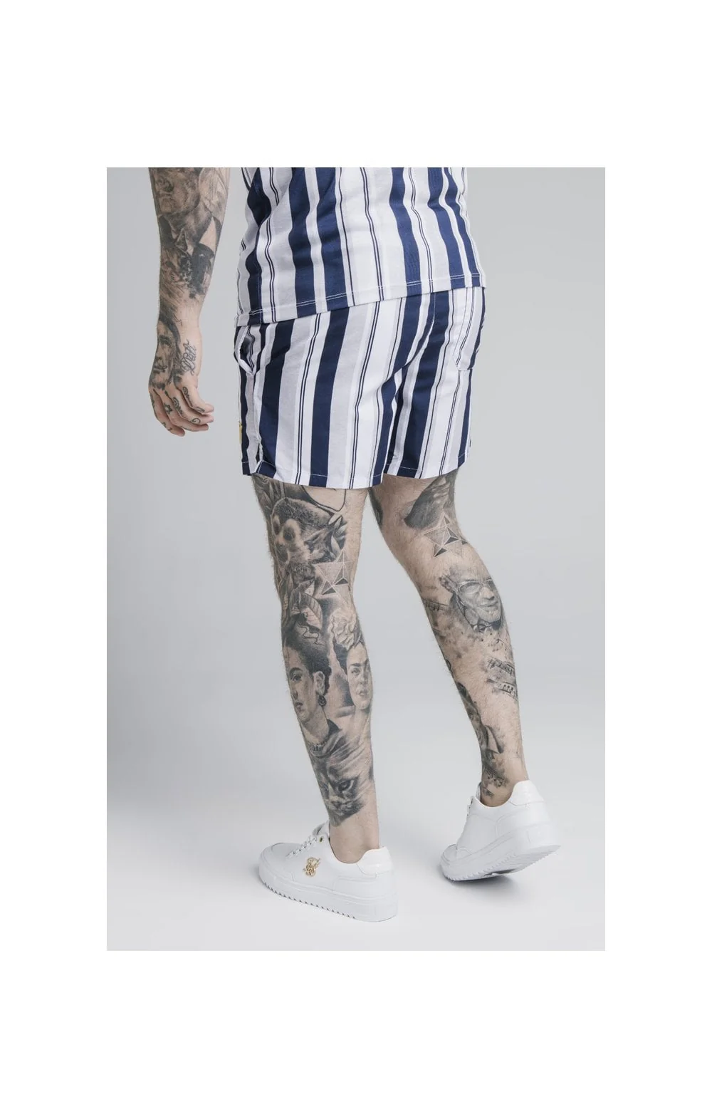 Navy Stripe Standard Swim Short - Image 2