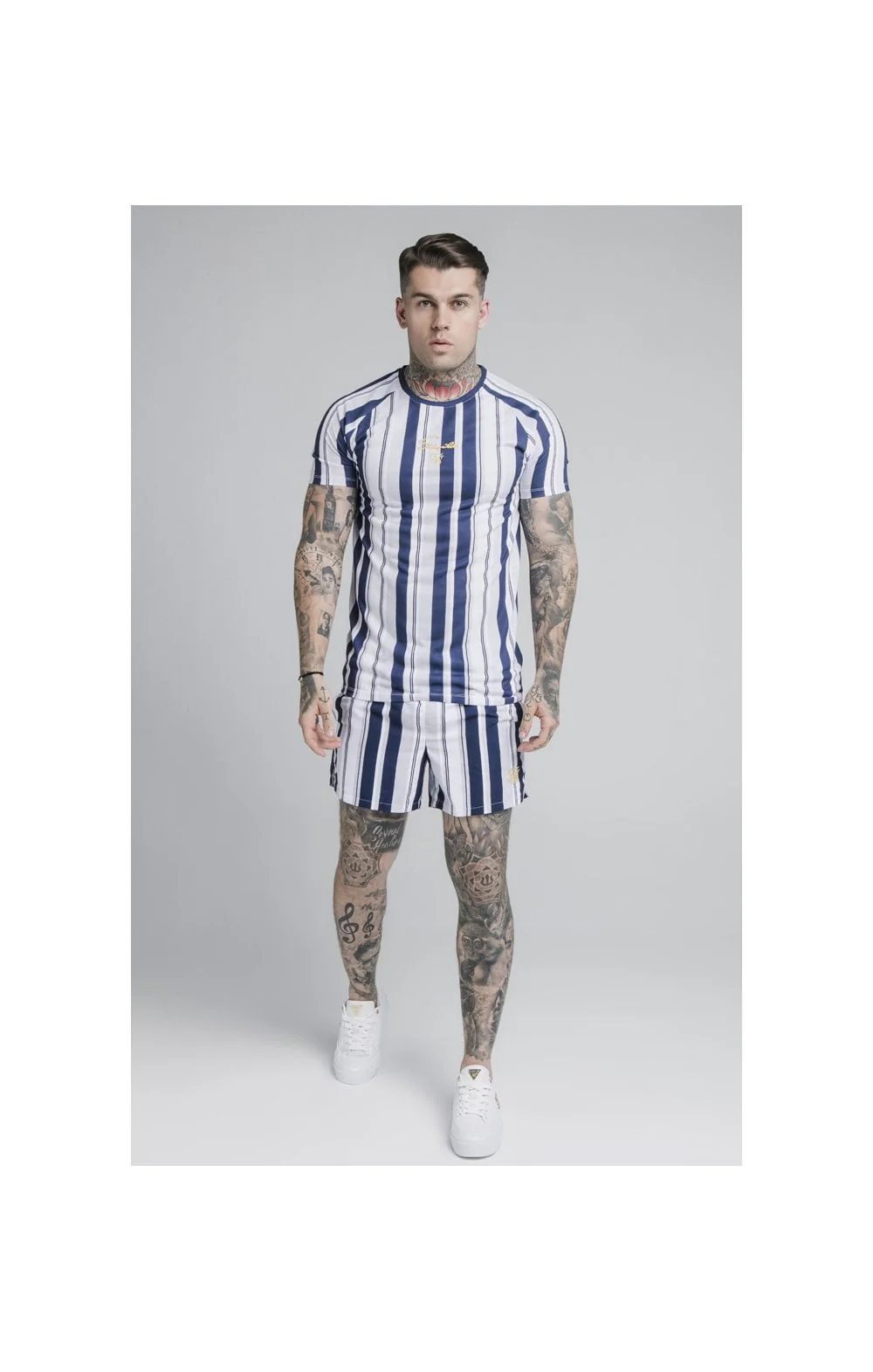 Navy Stripe Standard Swim Short - Image 3