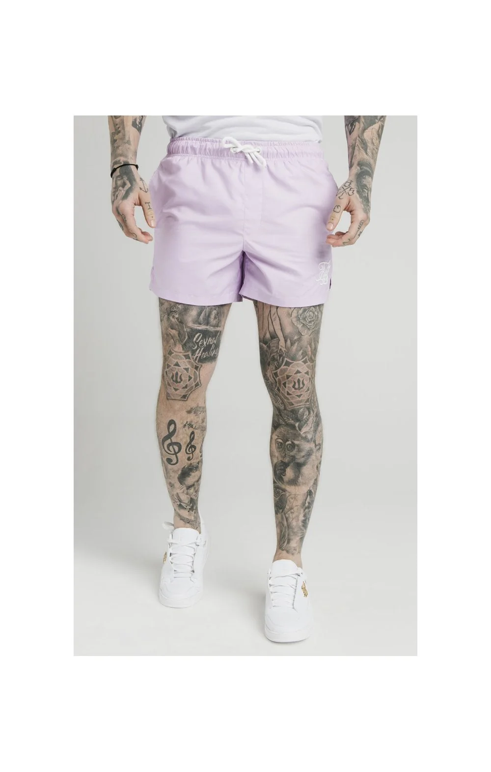 SikSilk Standard Swim Shorts – Pink - Image 2
