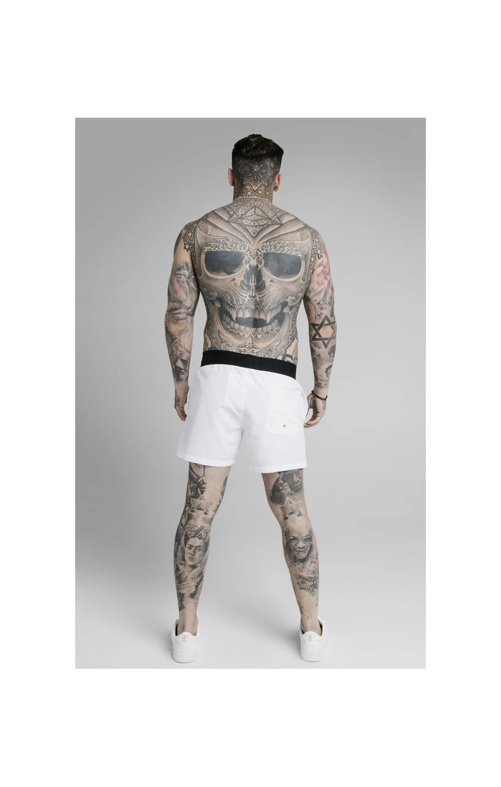 SikSilk Standard Swim Shorts – White - Image 4
