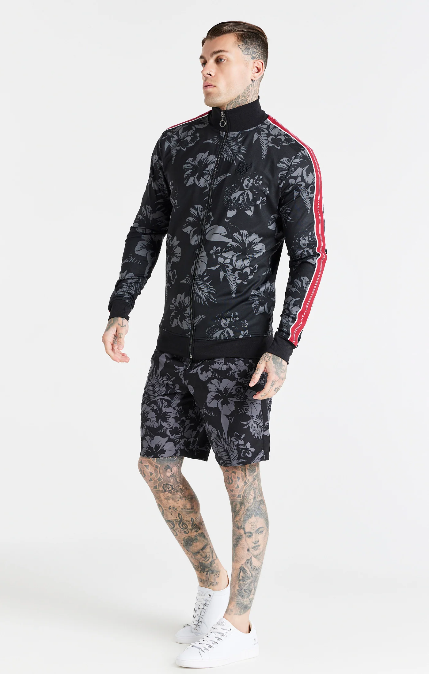 Black Status Funnel Neck Zip Through - Image 3