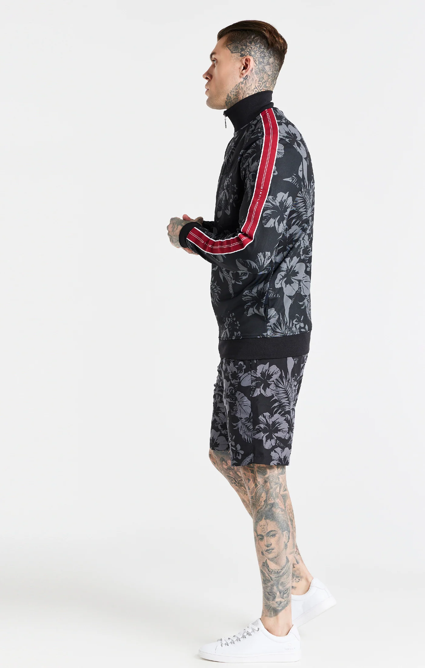 Black Status Funnel Neck Zip Through - Image 4