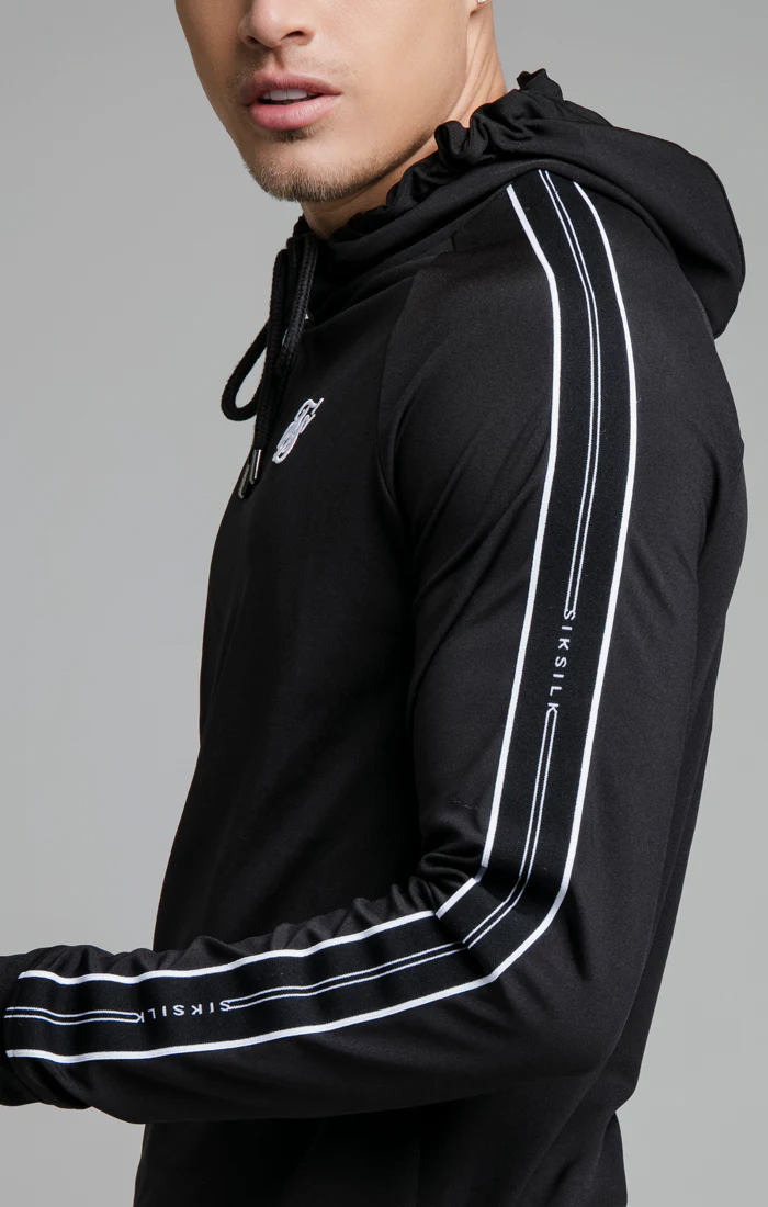 Black Status Tape Overhead Hoodie - Image 2
