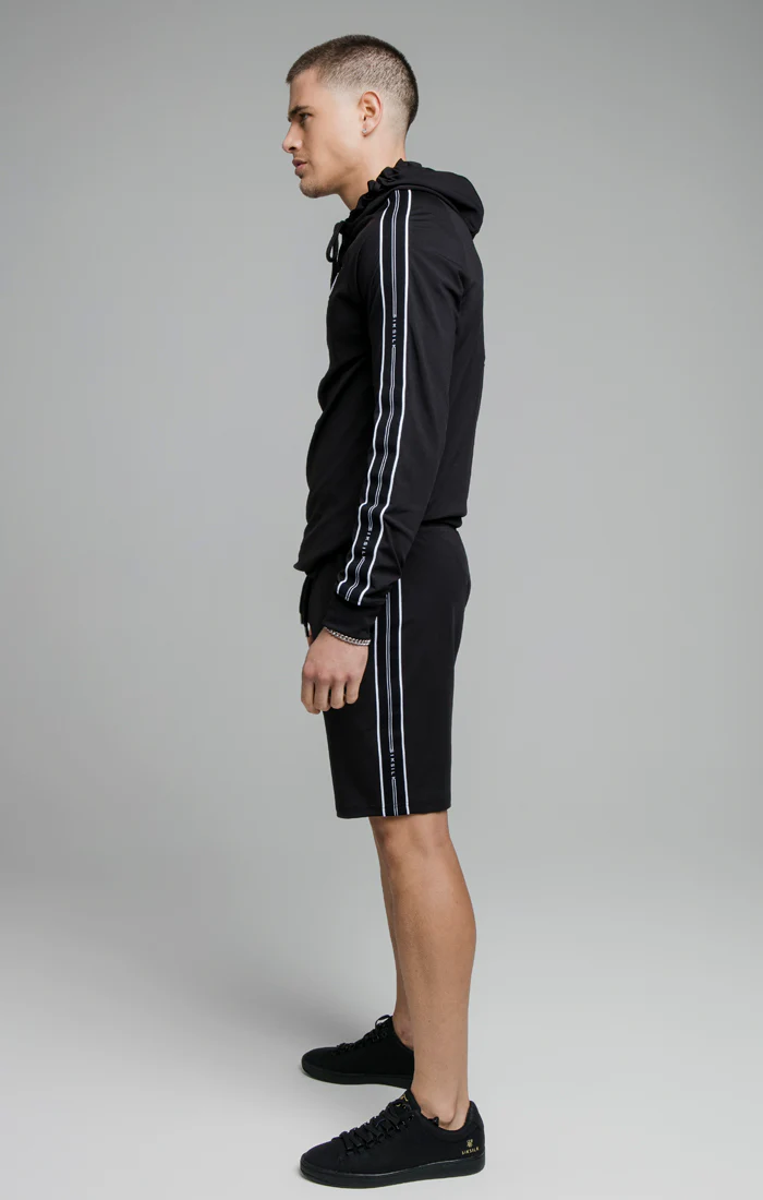 Black Status Tape Overhead Hoodie - Image 4