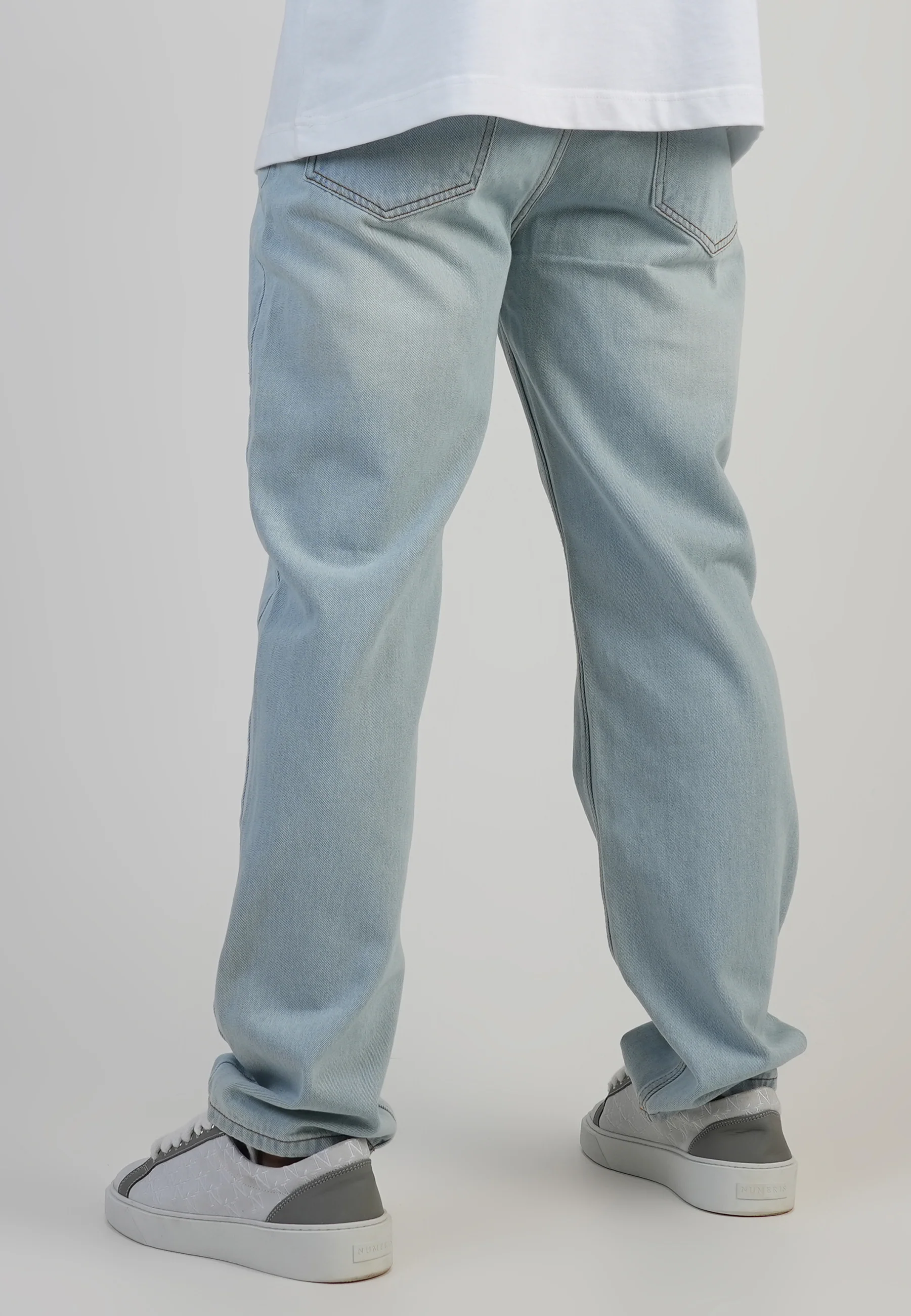 Straight Fit Jeans Washed Light Blue - Image 3