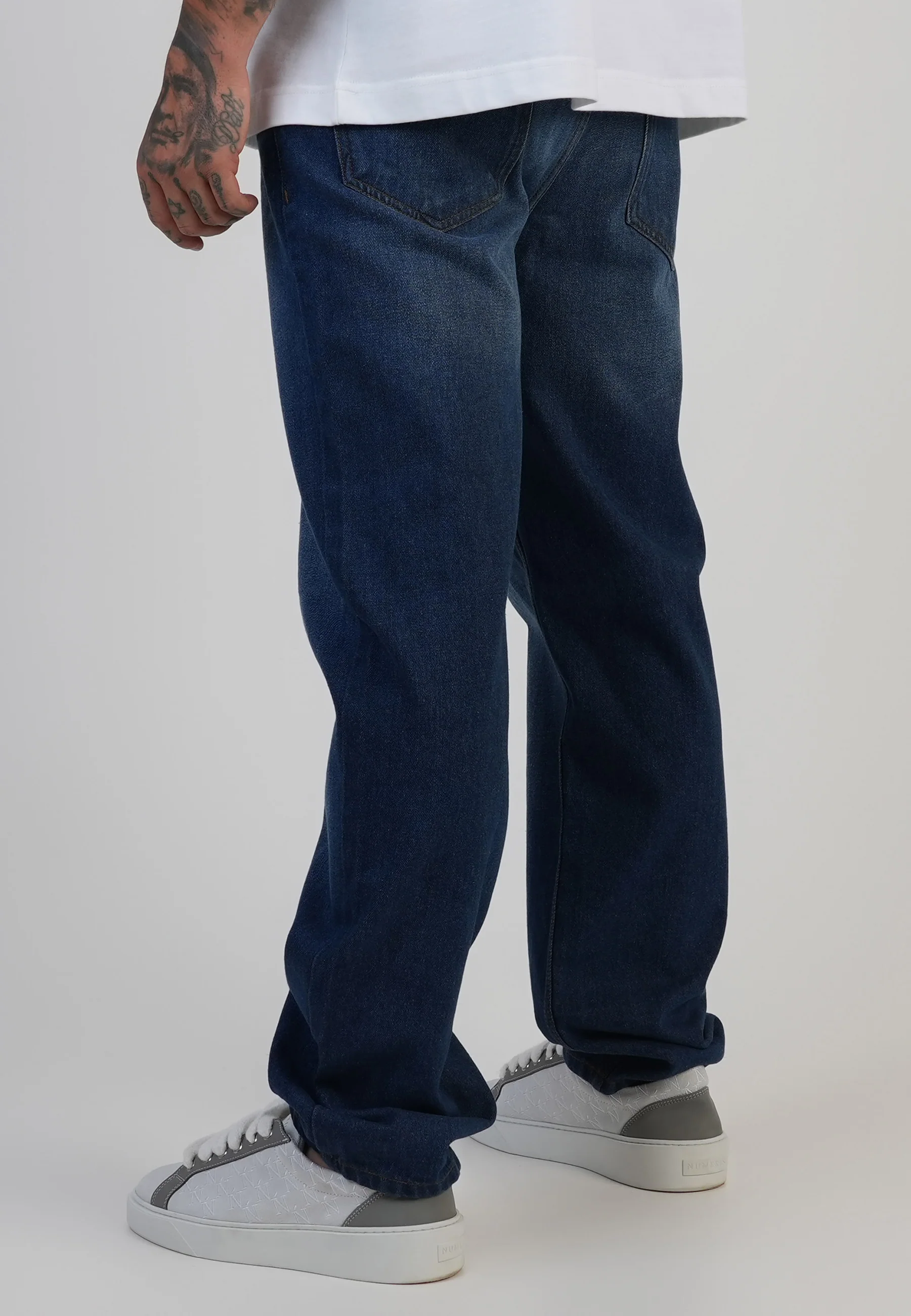 Straight Fit Jeans Washed Dark Blue - Image 3