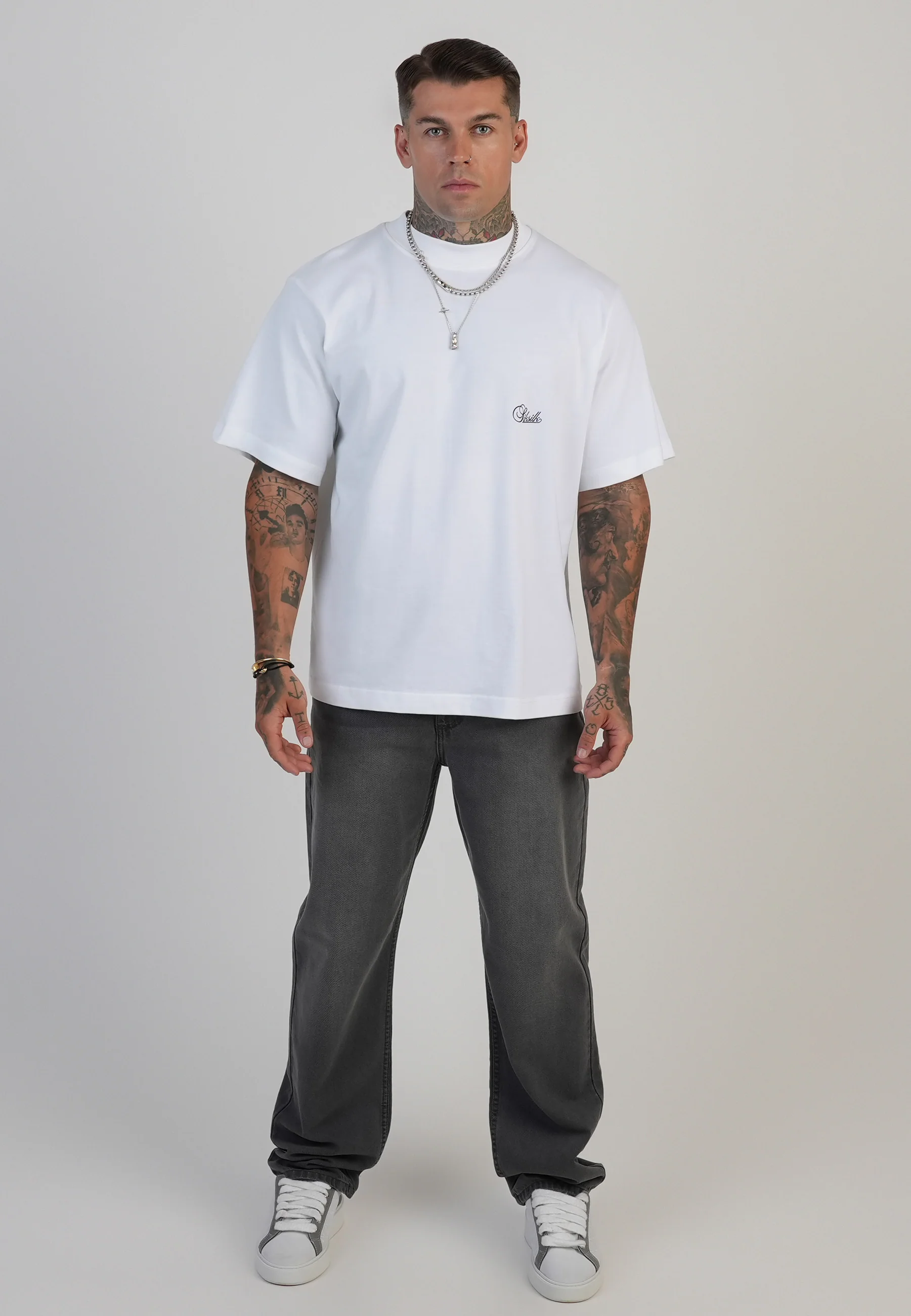 Straight Fit Jeans Washed Mid Grey - Image 4