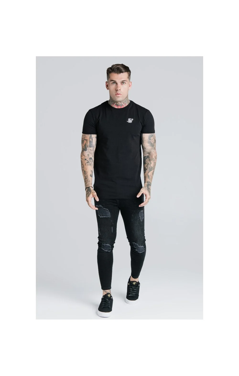 Black Essential Muscle Fit T-Shirt - Image 5