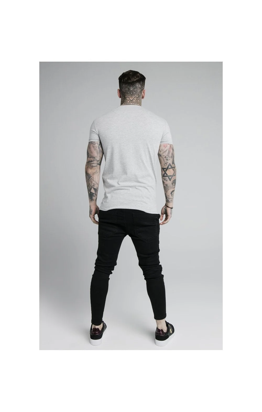 Grey Marl Essential Muscle Fit T-Shirt - Image 6