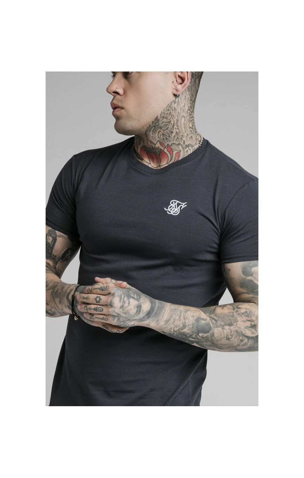 Navy Essential Muscle Fit T-Shirt - Image 2