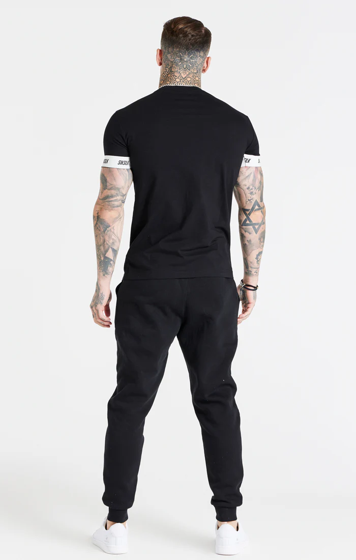 Black Essential Elastic Cuff T-Shirt - Image 5