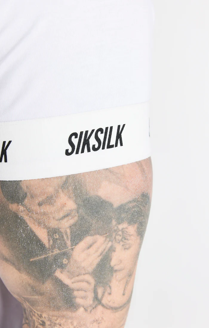White Essential Elastic Cuff T-Shirt - Image 8