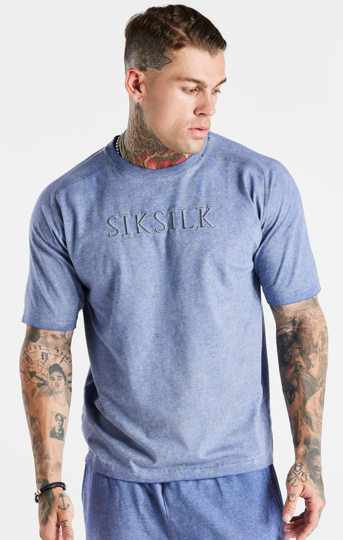 Washed Blue Muscle Fit T-Shirt - Image 2