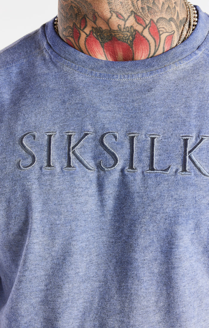 Washed Blue Muscle Fit T-Shirt - Image 3