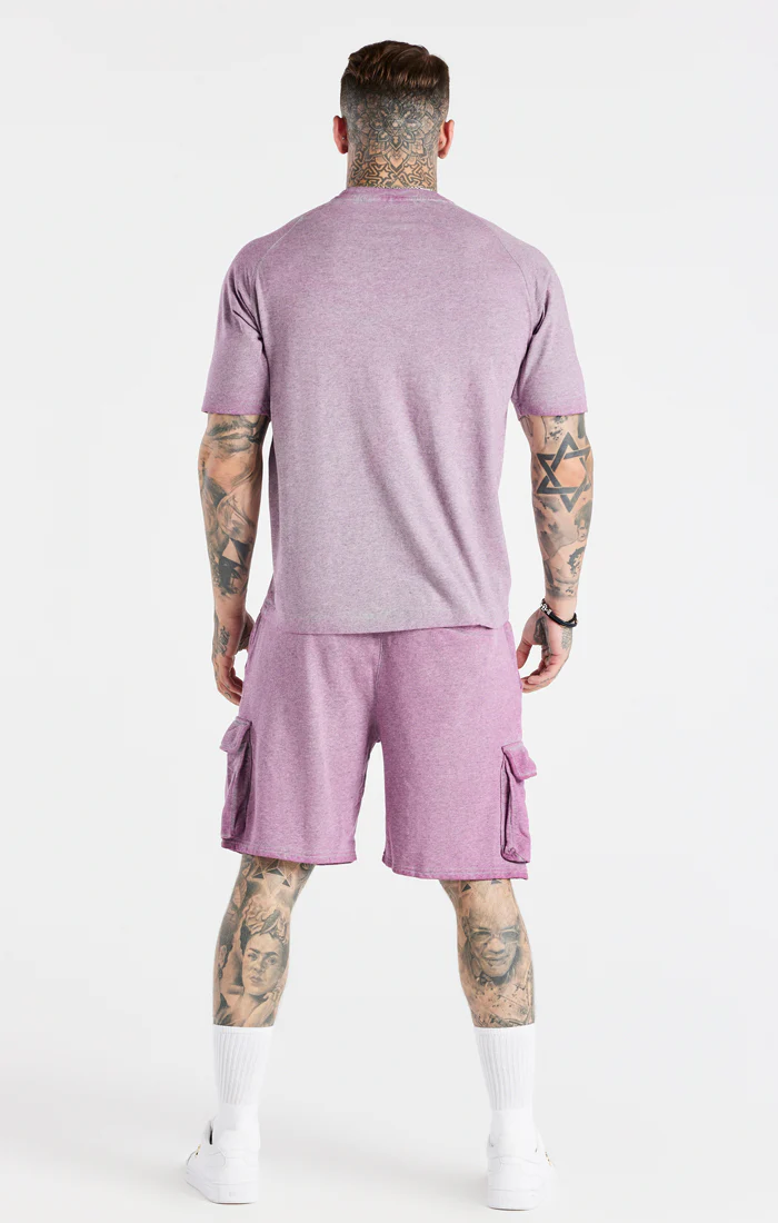 Washed Pink Muscle Fit T-Shirt - Image 6
