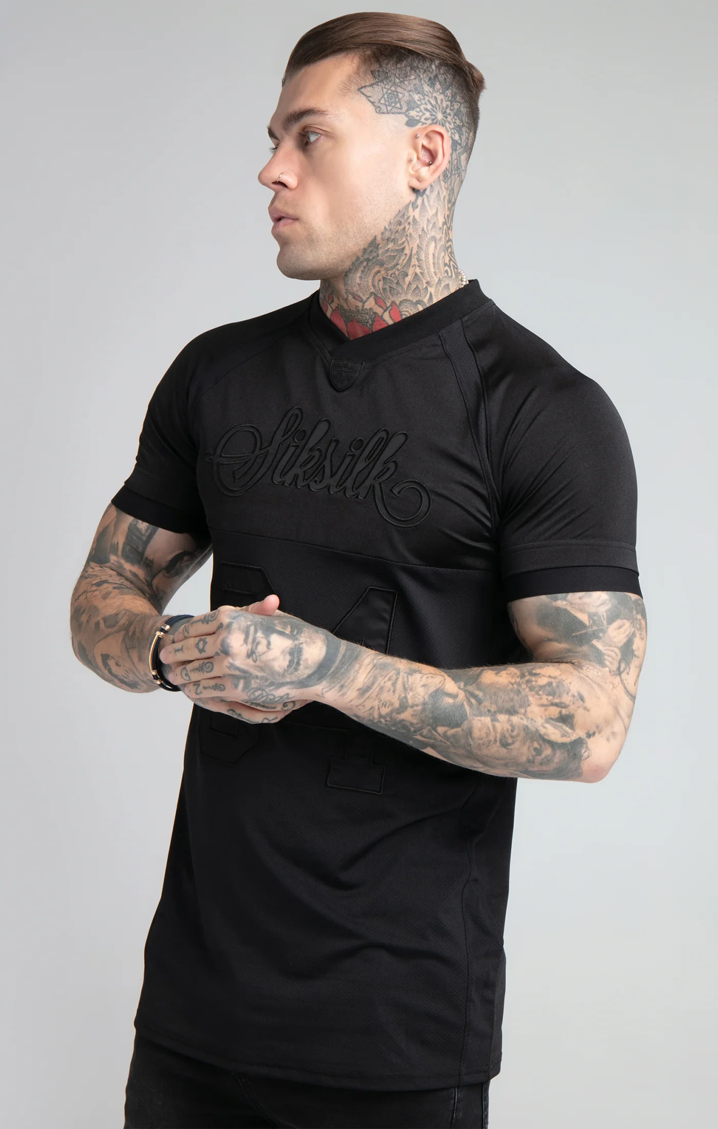 SikSilk Stretch Tee - Black