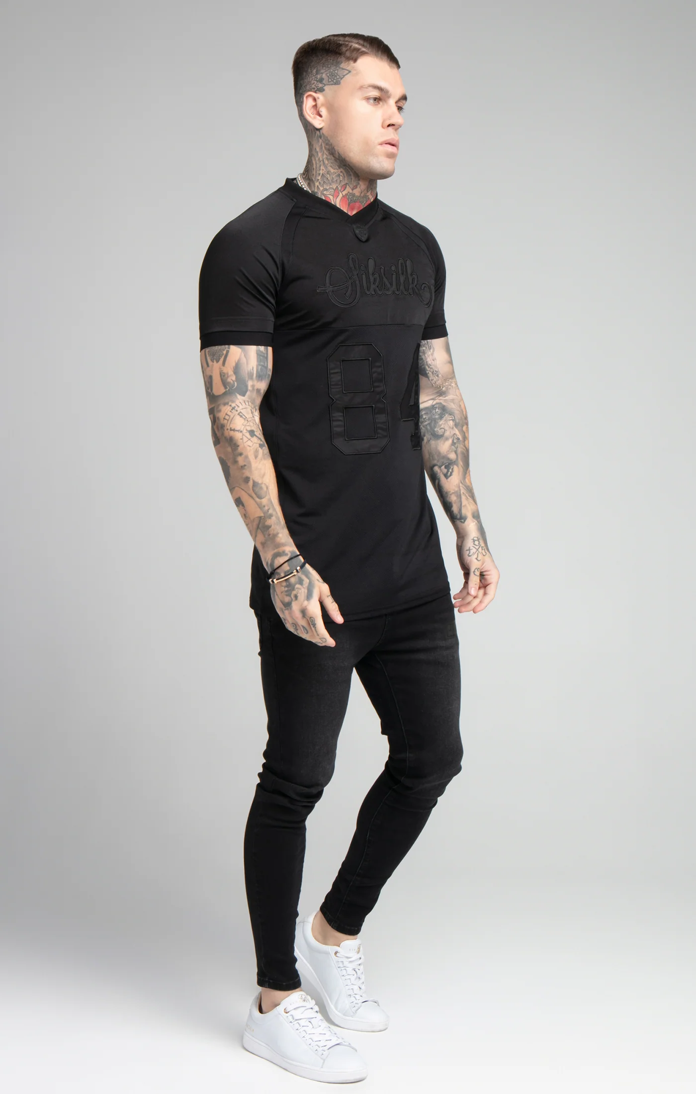 SikSilk Stretch Tee - Black - Image 4