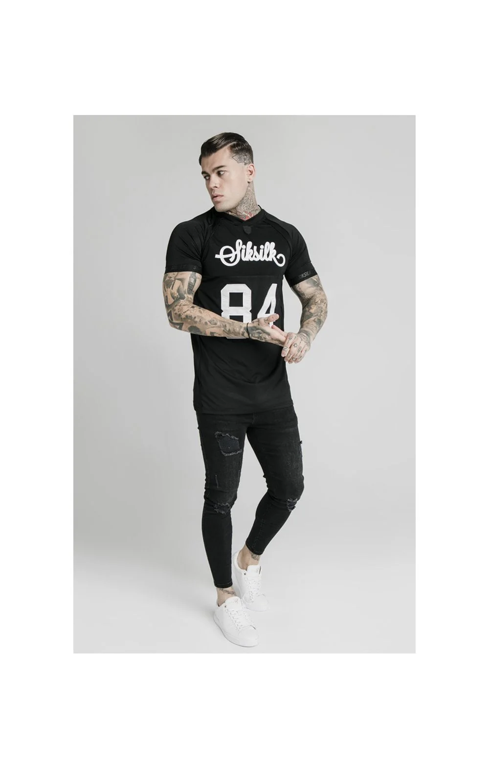 SikSilk Stretch Tee - Black