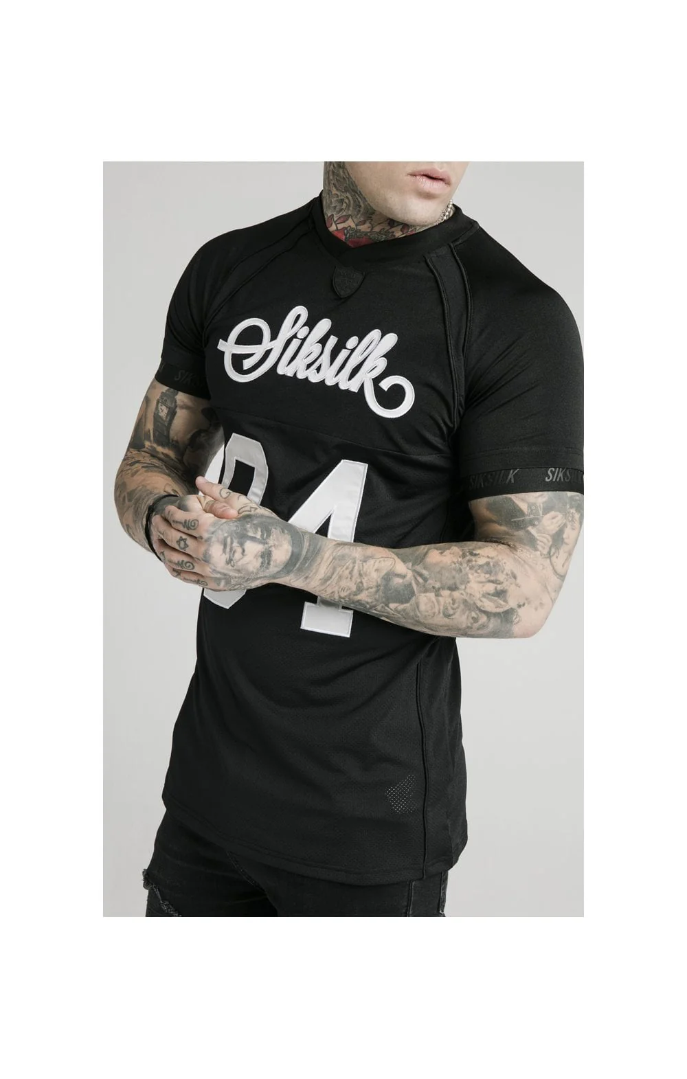 SikSilk Stretch Tee - Black - Image 2