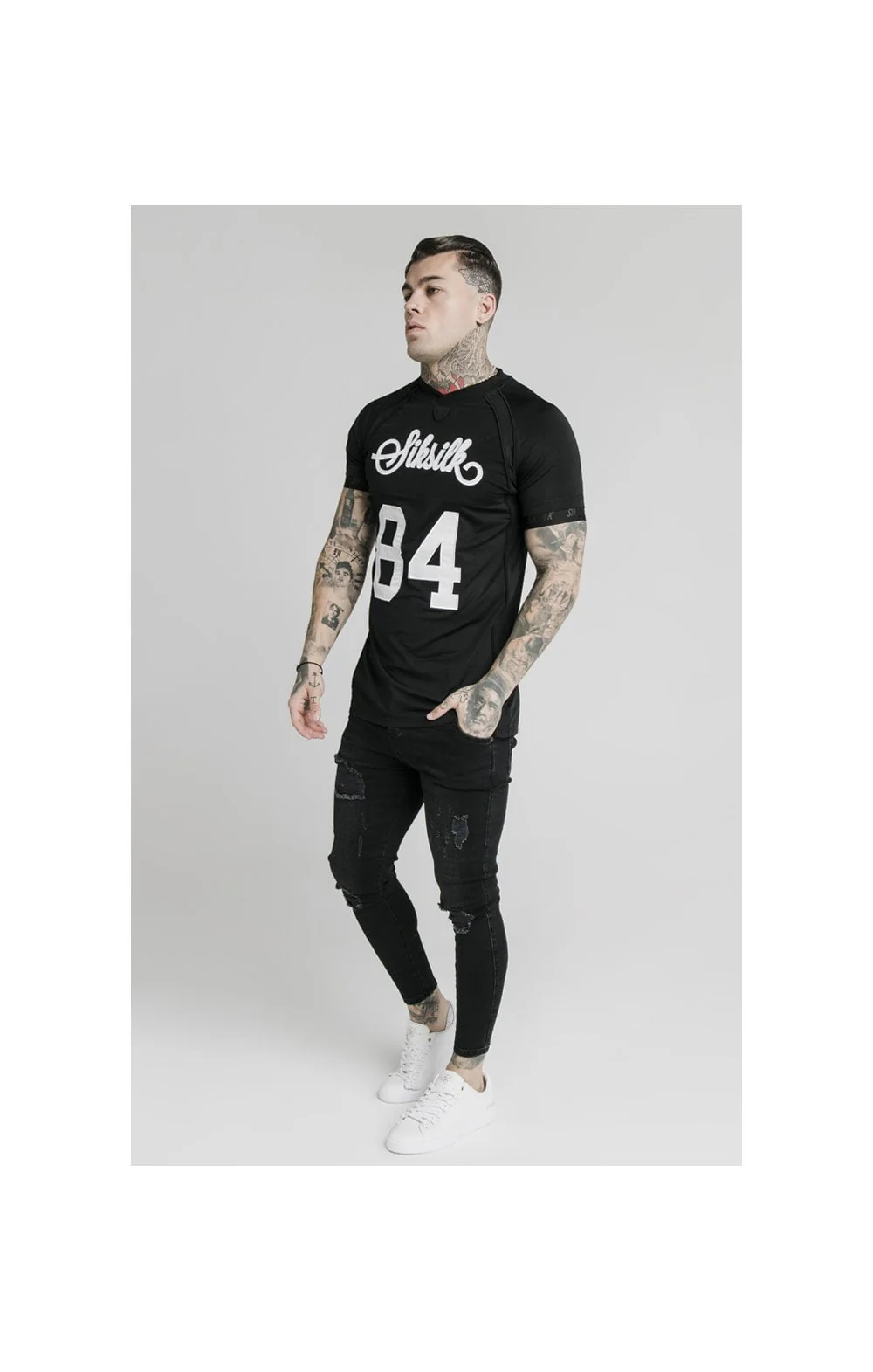 SikSilk Stretch Tee - Black - Image 3