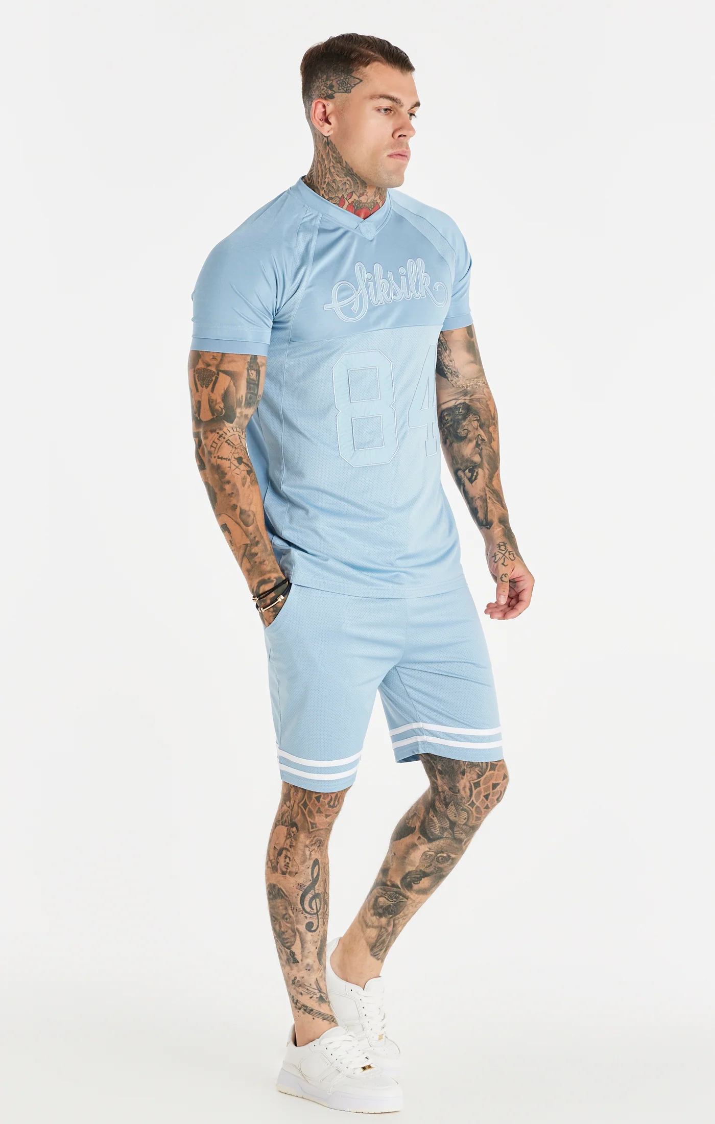 Blue Stretch Sports T-Shirt - Image 4