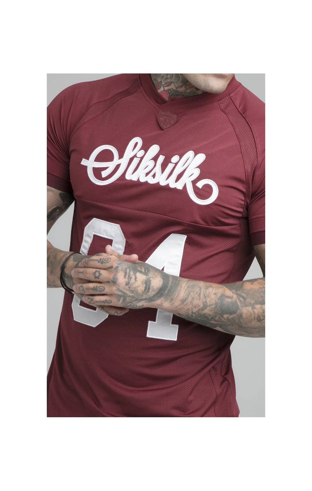 Burgundy Stretch Sports T-Shirt - Image 3