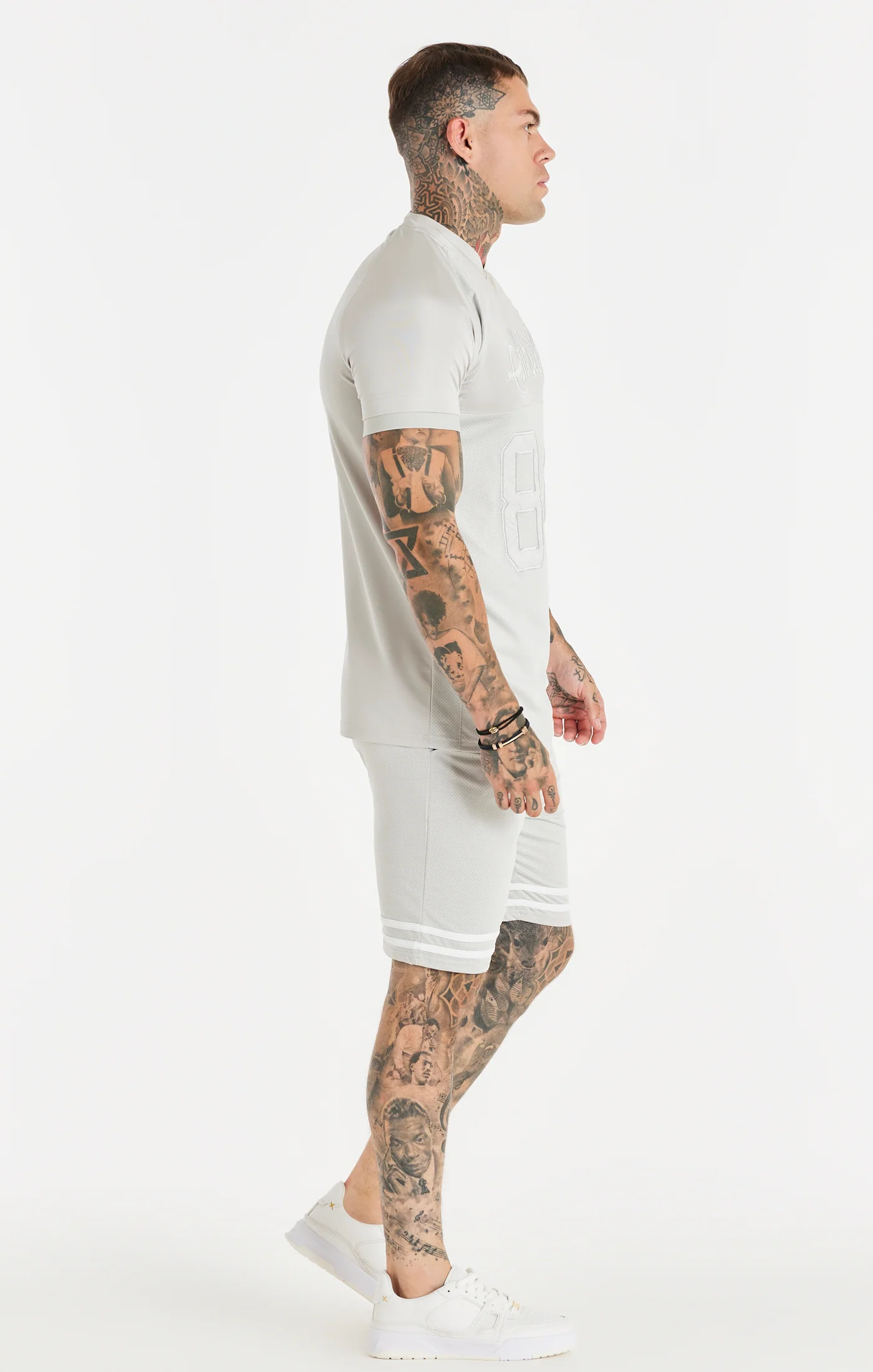 Grey Stretch Sports T-Shirt - Image 4