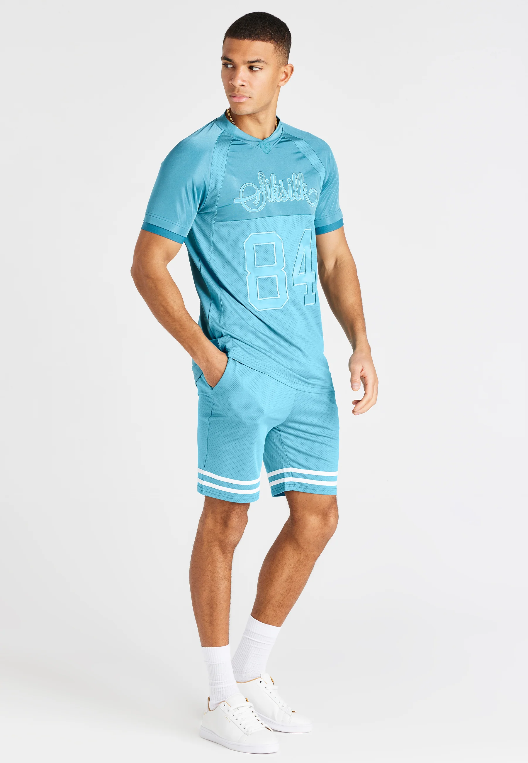 Teal Stretch Sports T-Shirt - Image 5