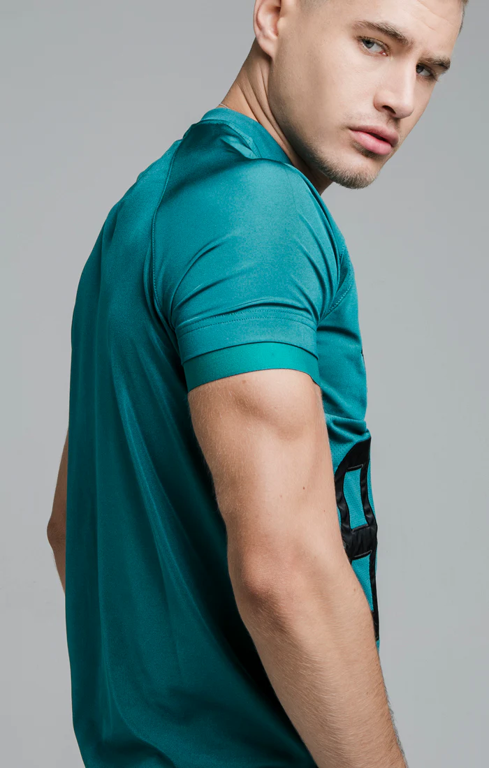 Teal Stretch Sports T-Shirt - Image 6