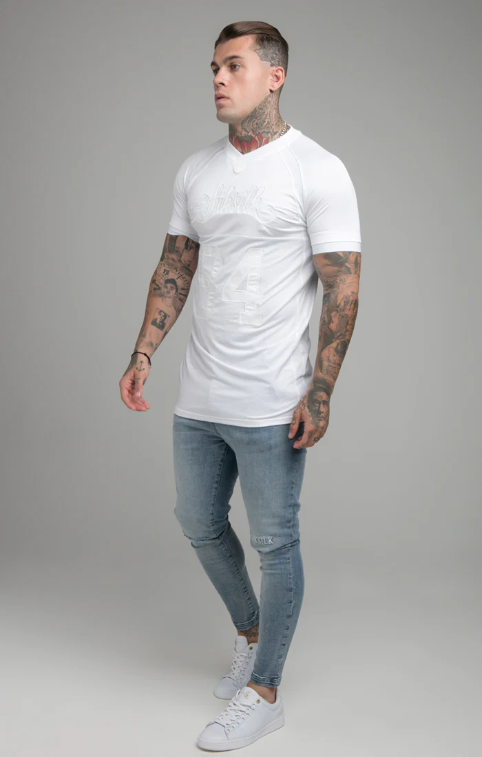 White Stretch Sports T-Shirt - Image 6