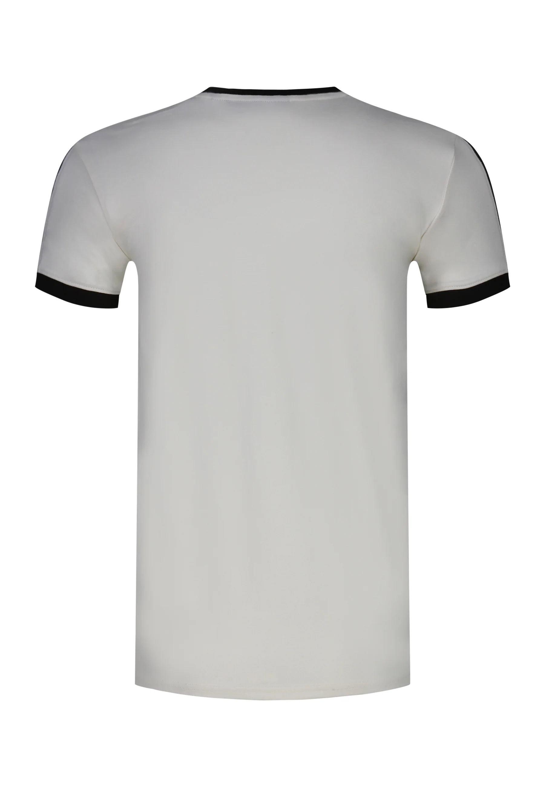 Ecru and Brown Stripe Ringer T-Shirt - Image 7