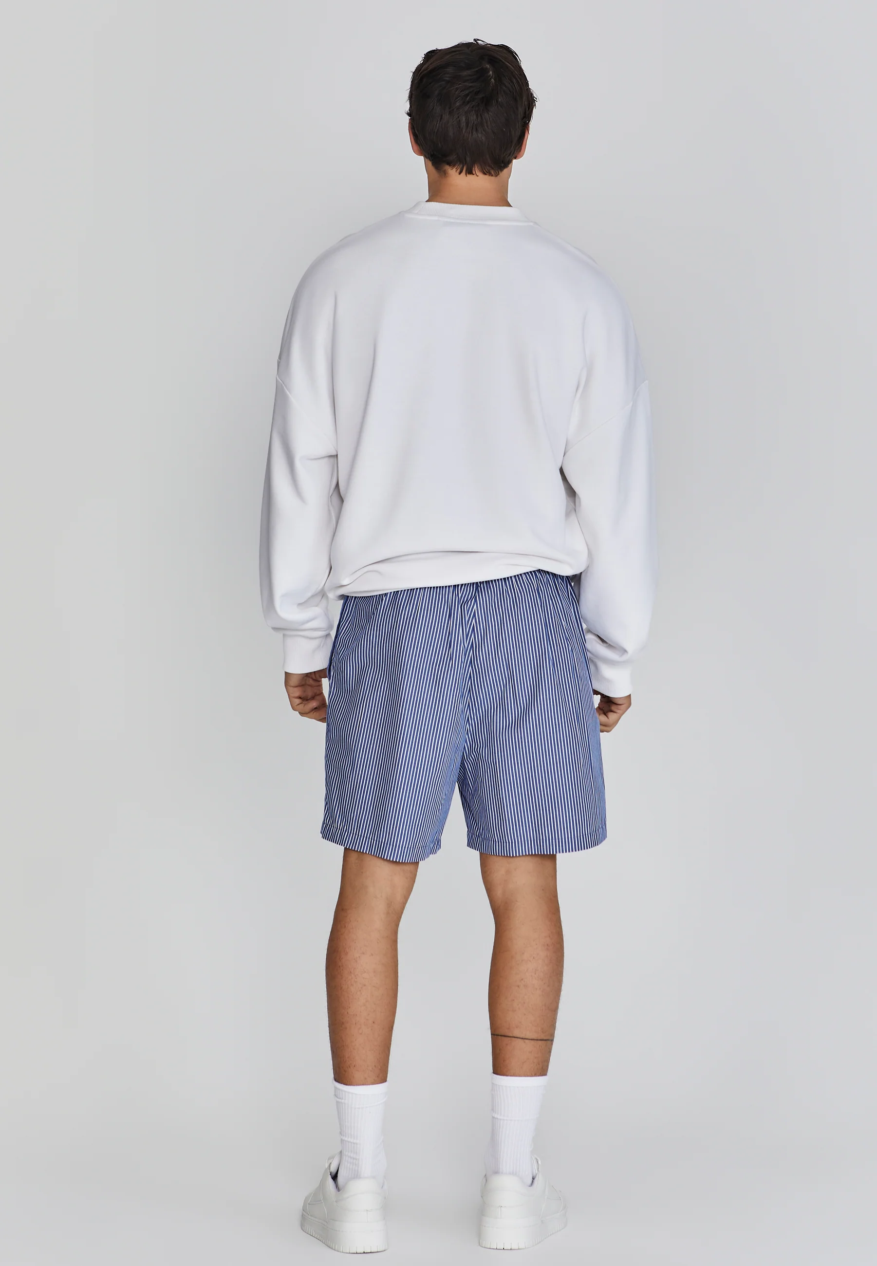 Blue White Striped Shorts - Image 5