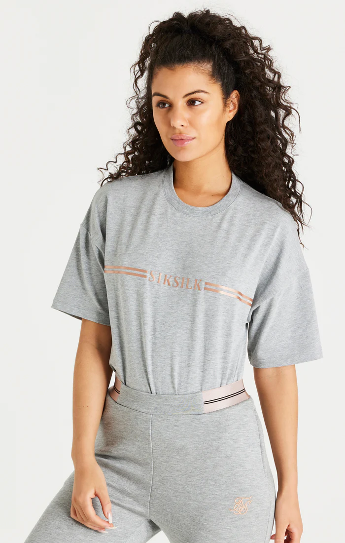Grey Marl Box T-Shirt - Image 2