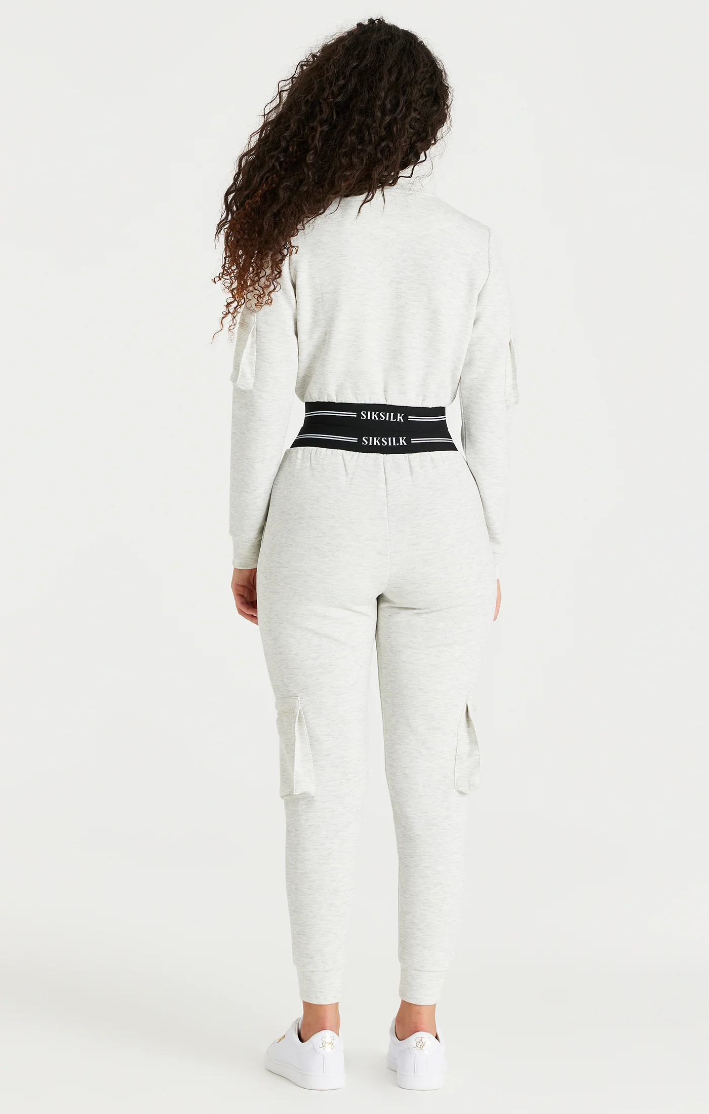Ice Grey Marl Cargo Track Pant - Image 5