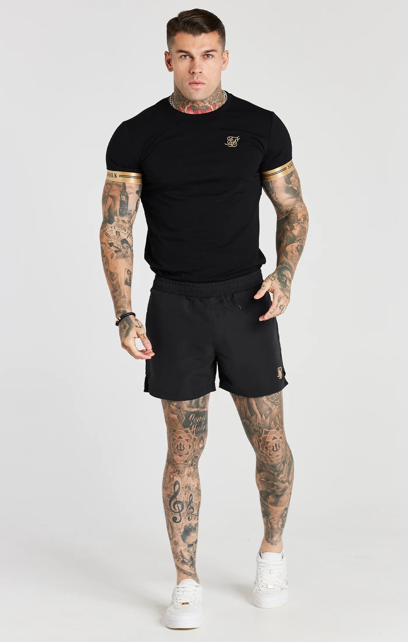 Black Embroidered Logo Short - Image 5