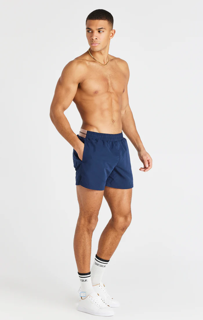 Navy Embroidered Logo Short - Image 7