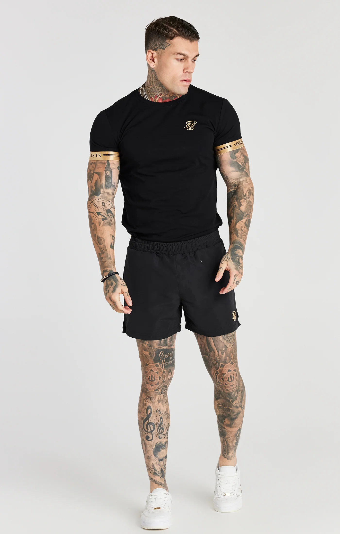 Black Elastic Cuff T-Shirt - Image 3