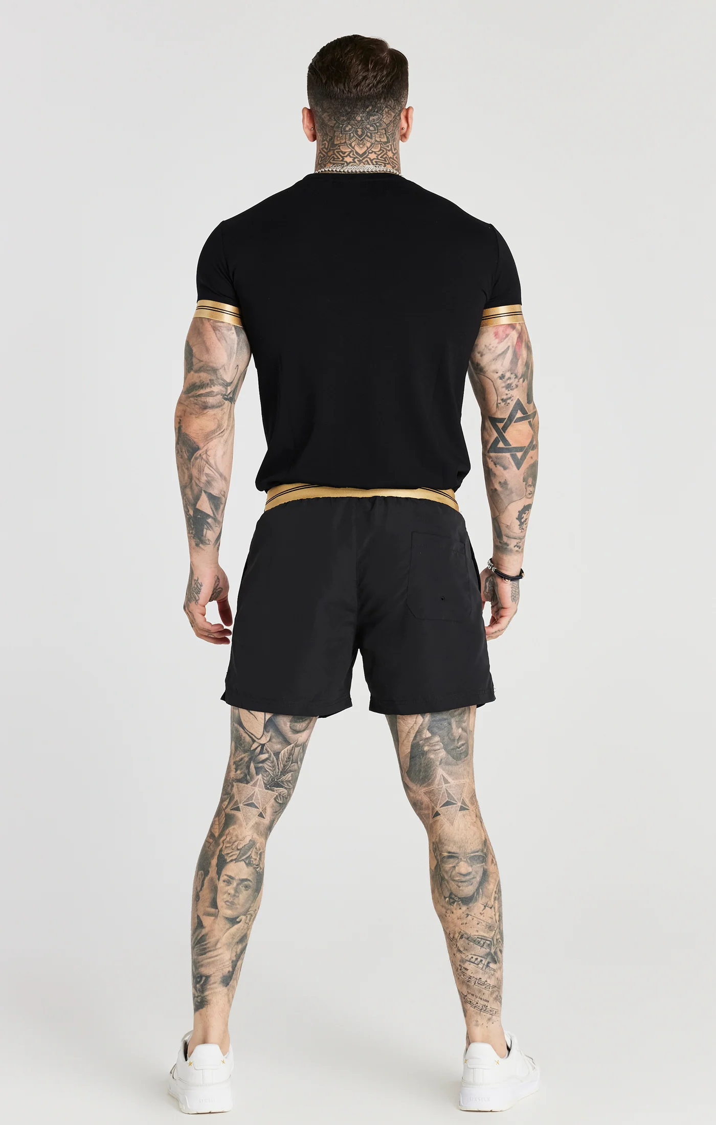 Black Elastic Cuff T-Shirt - Image 4
