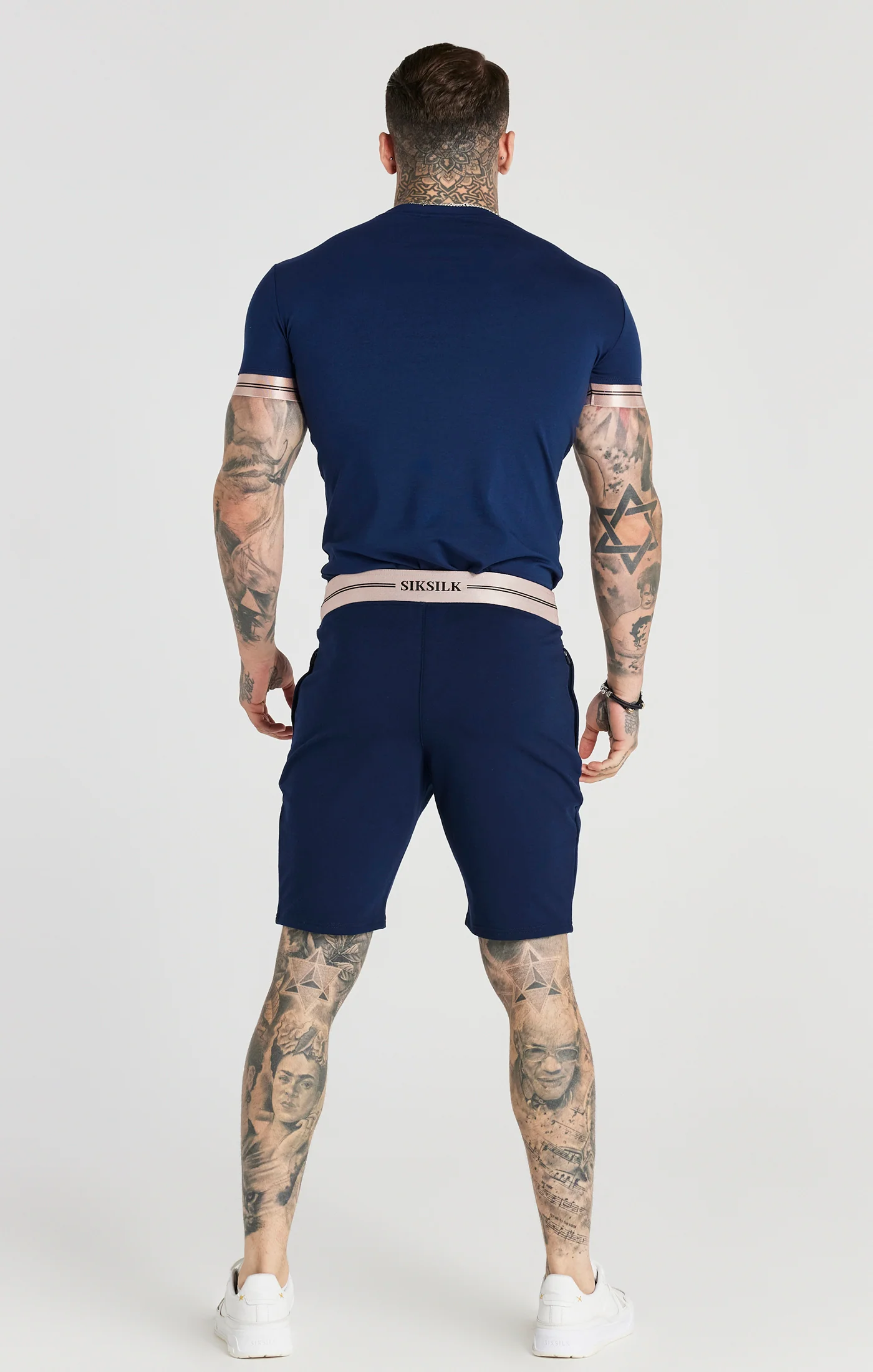 Navy Elastic Cuff T-Shirt - Image 4