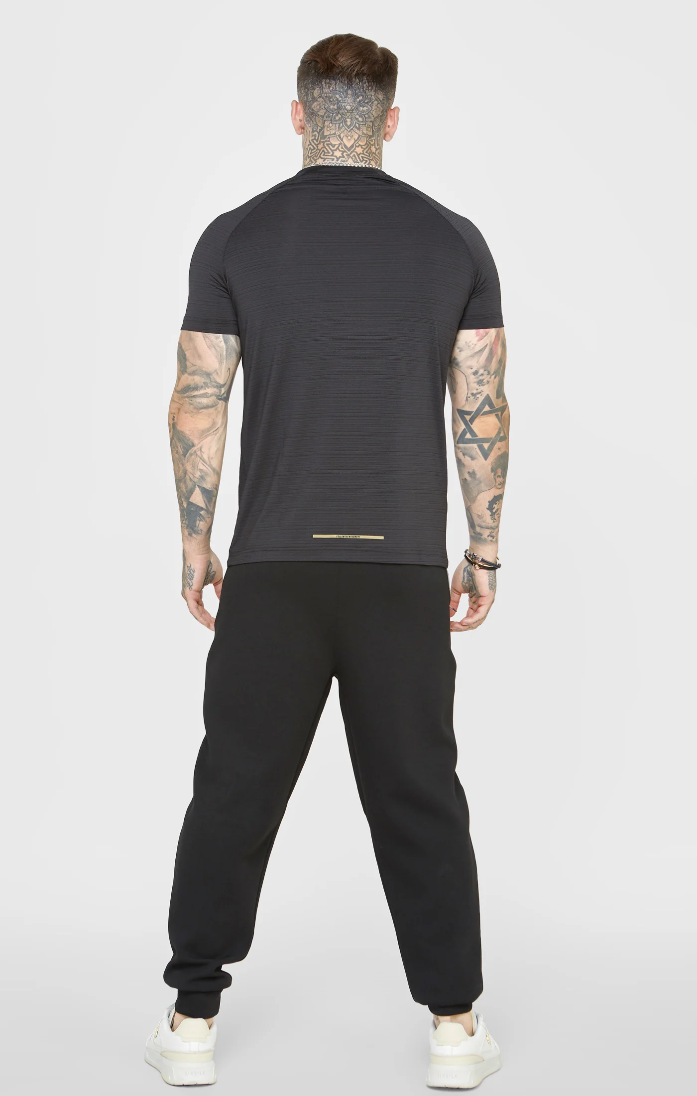 Black Sports Textured Look T-Shirt - Image 5