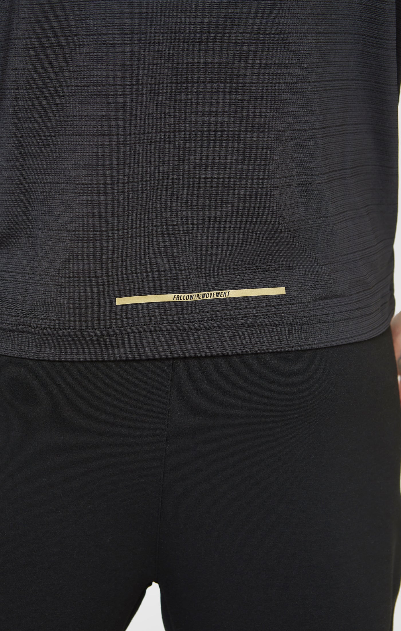 Black Sports Textured Look T-Shirt - Image 6