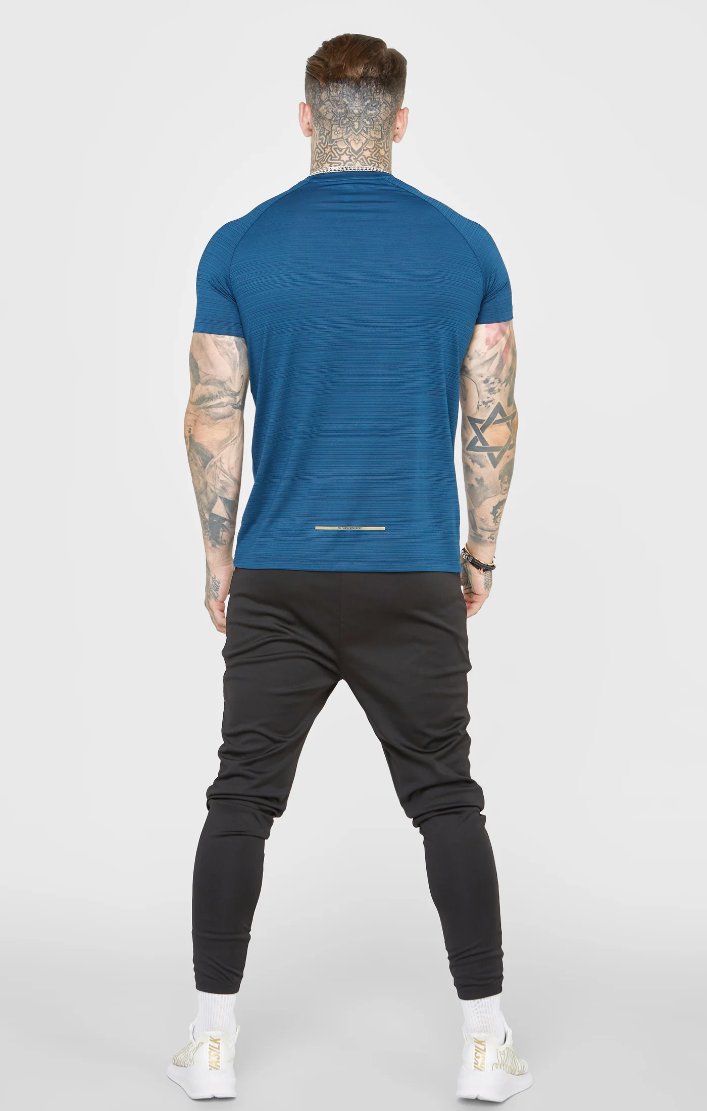 Teal Sports Textured Look T-Shirt - Image 5