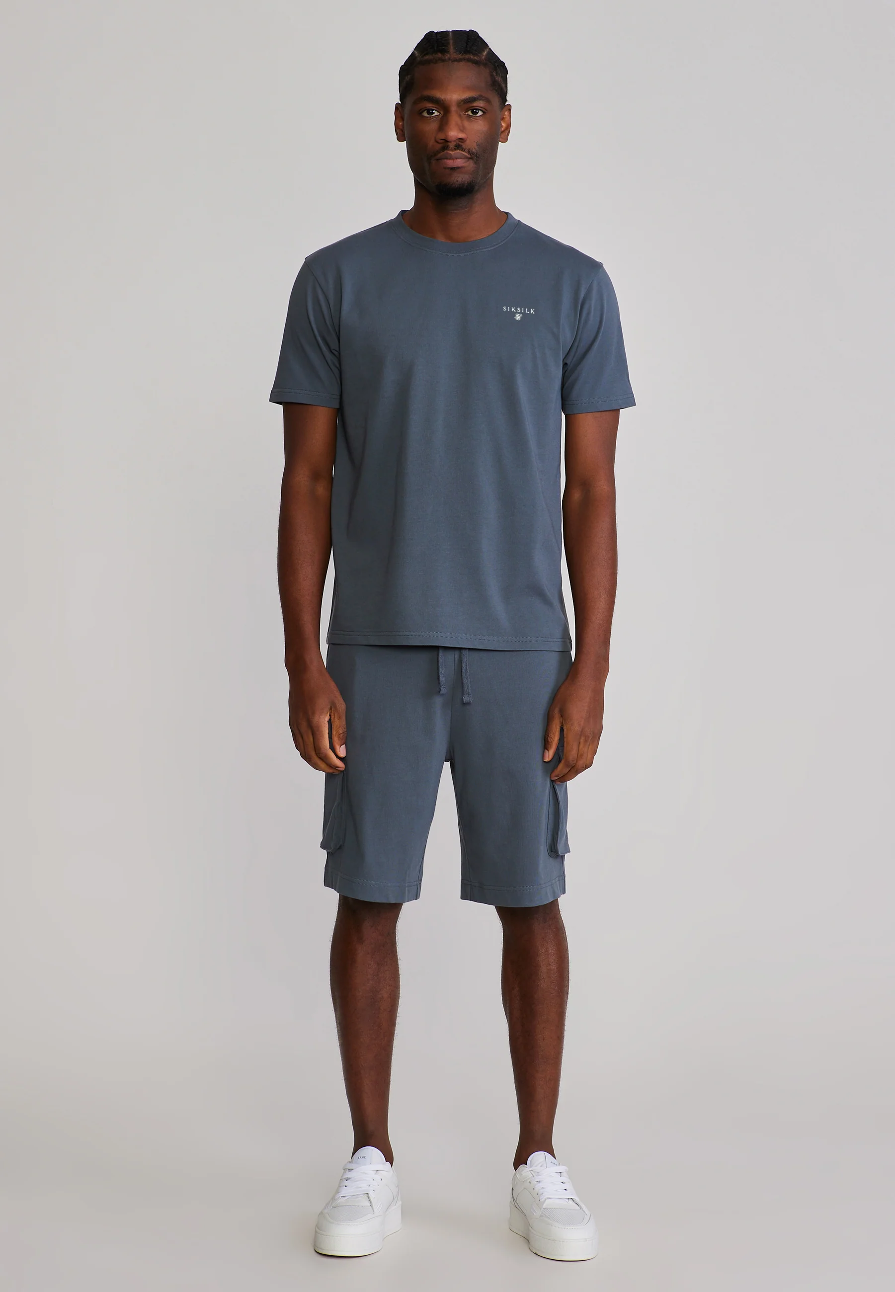 Grey T-Shirt and Shorts Set