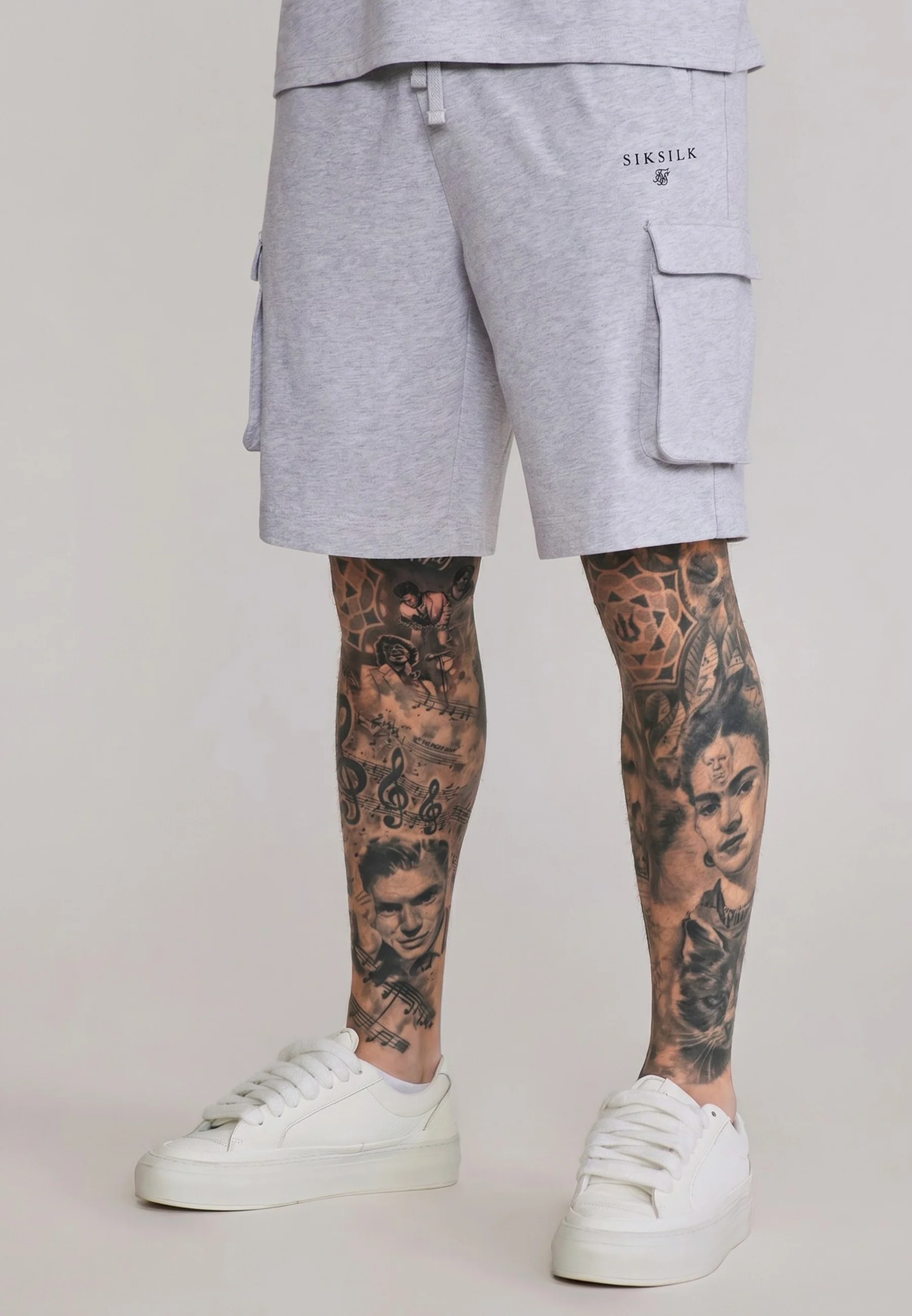 Grey Marl T-Shirt and Shorts Set - Image 3