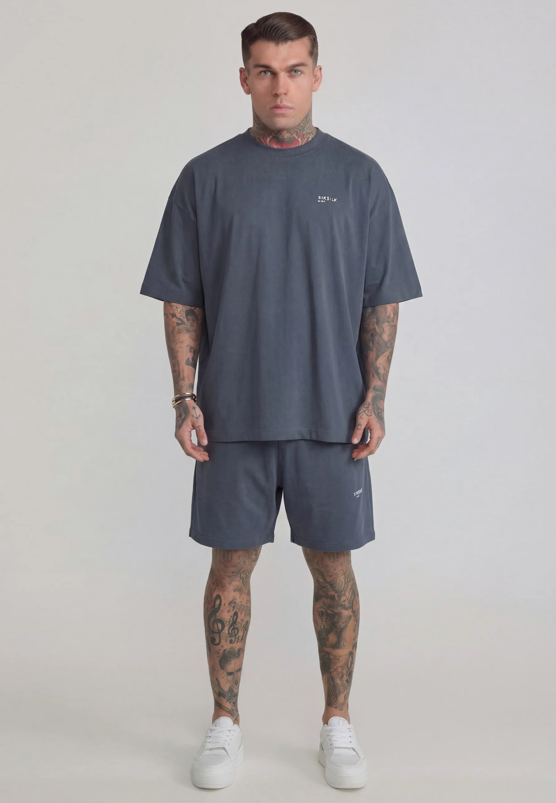 Grey T-Shirt and Shorts Set - Image 2