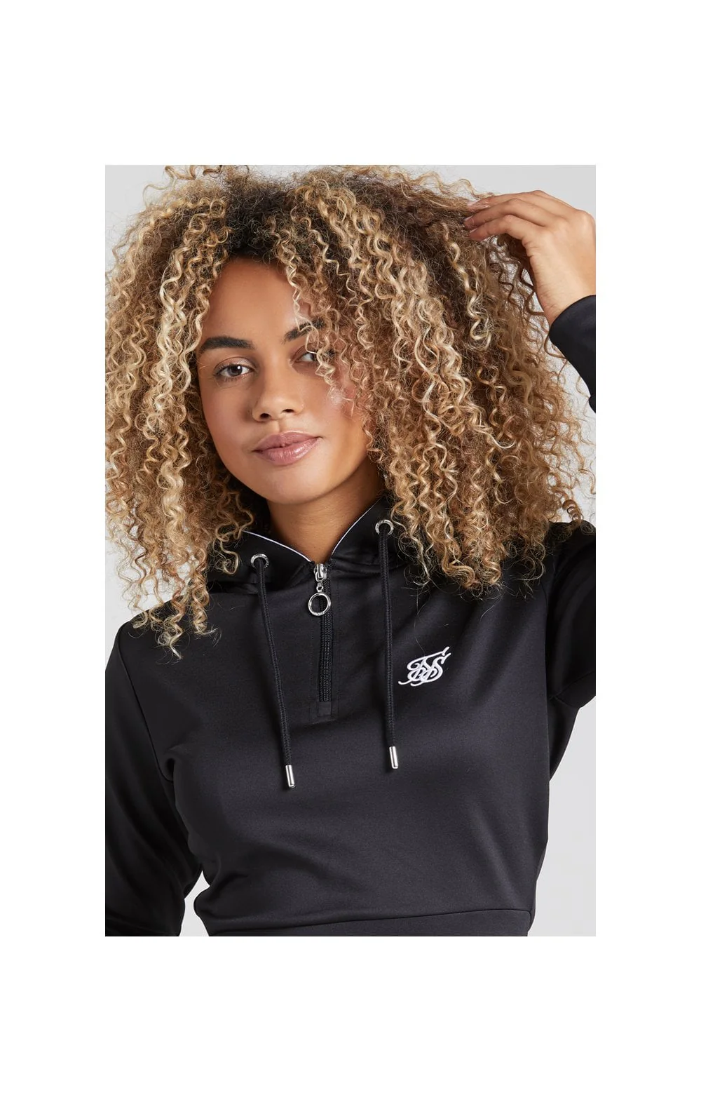 SikSilk Tape 1/4 Zip Track Top - Black - Image 4