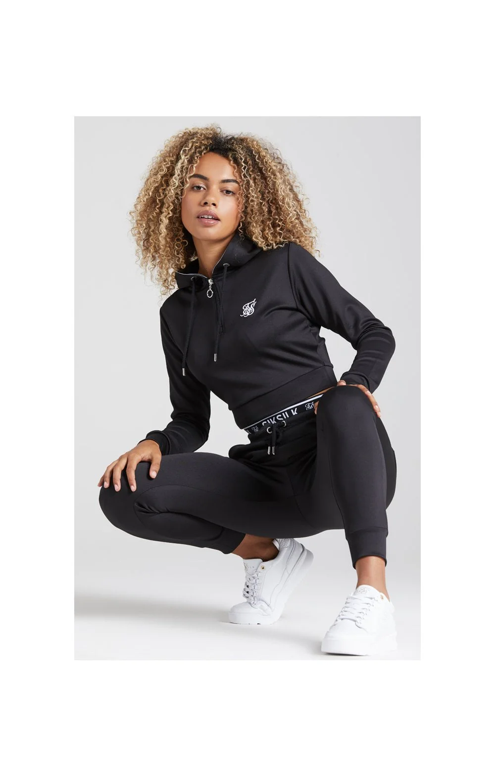 SikSilk Tape 1/4 Zip Track Top - Black - Image 5