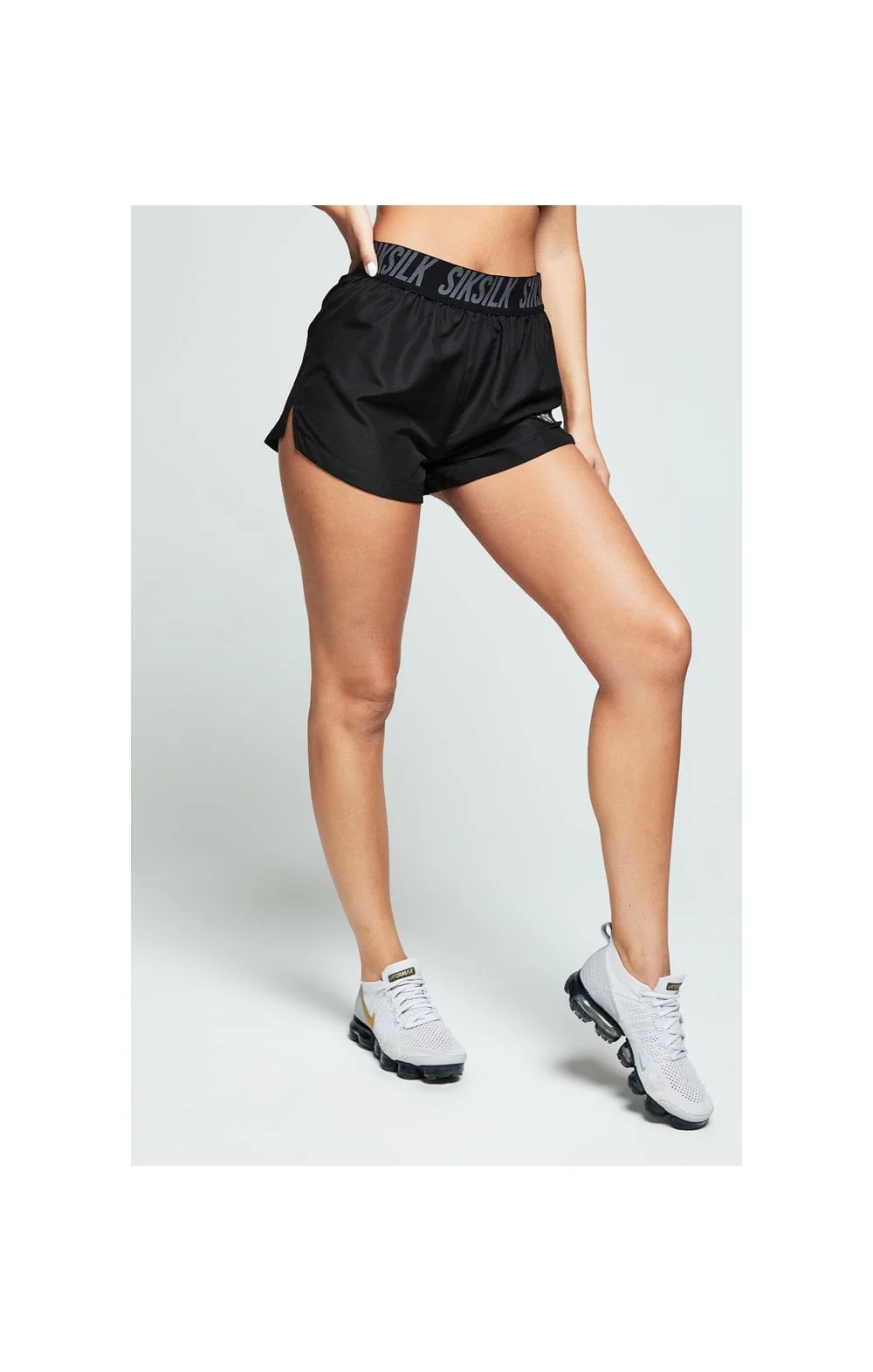SikSilk Tape Gym Runner Shorts - Black - Image 3