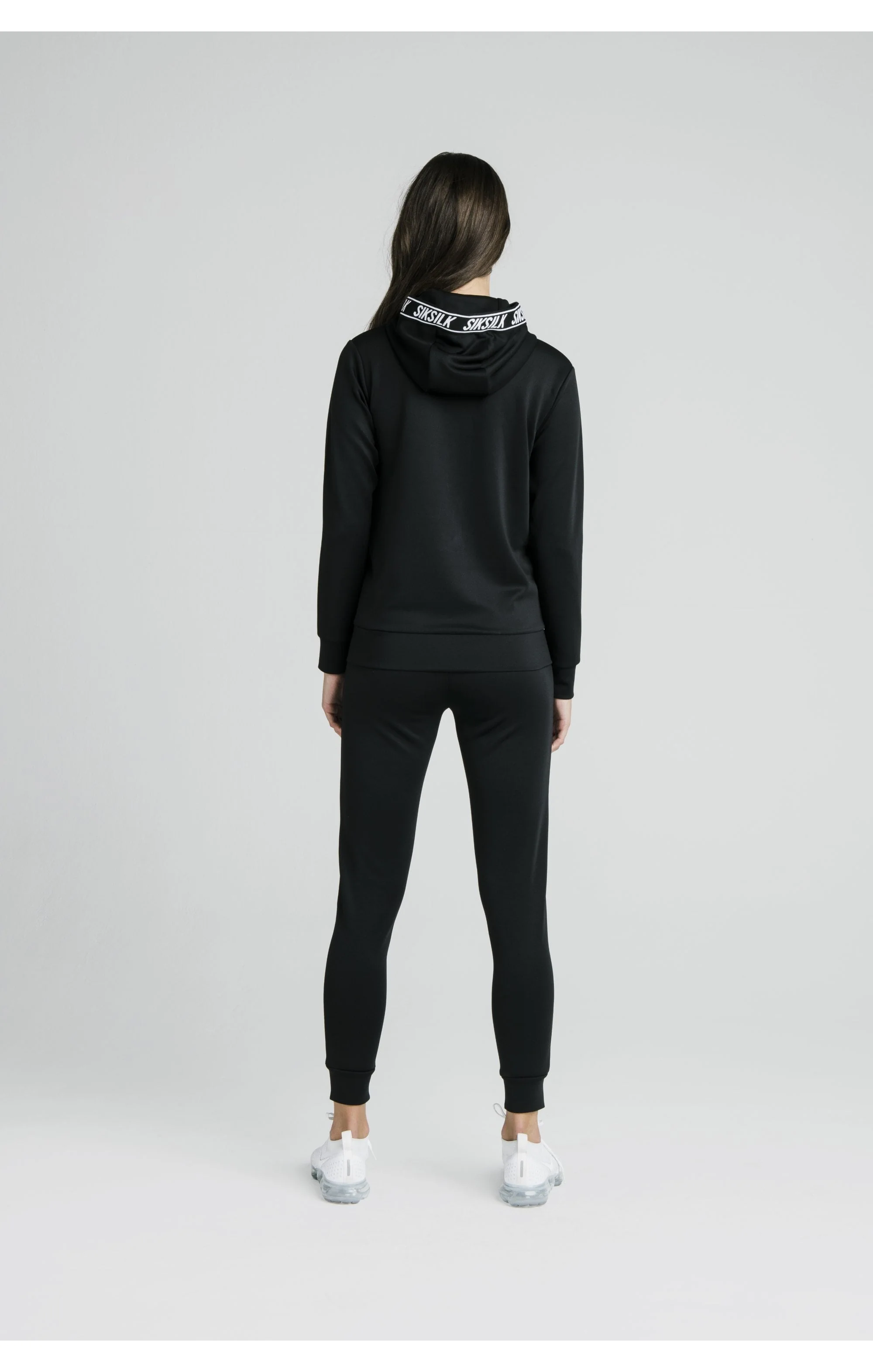 SikSilk Tape Hood Track Top - Black - Image 8